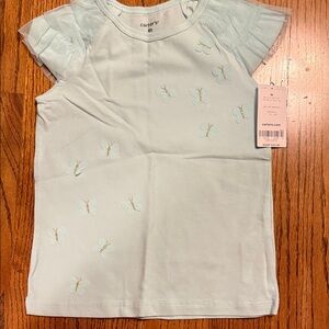 Carter's Light Blue Tee with Butterfly Design